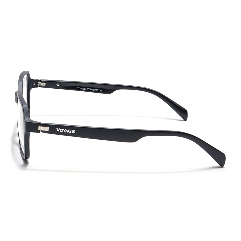 Voyage Visionary Matt Black Square Eyeglasses for Men & Women - SLMG6379-C1