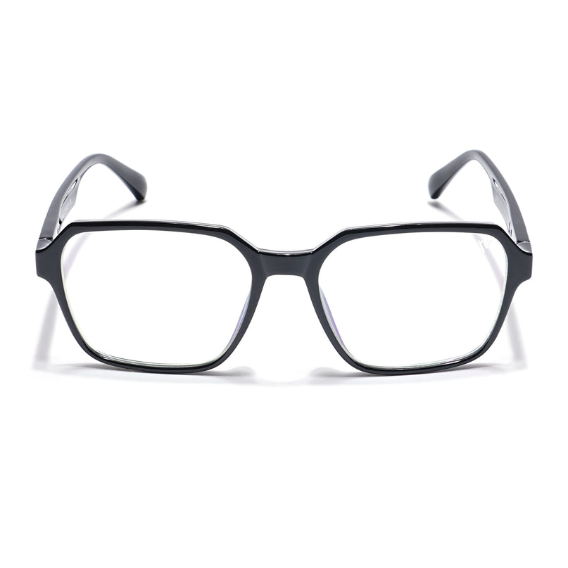 Voyage Visionary Shine Black Square Eyeglasses for Men & Women - SLMG6380-C2