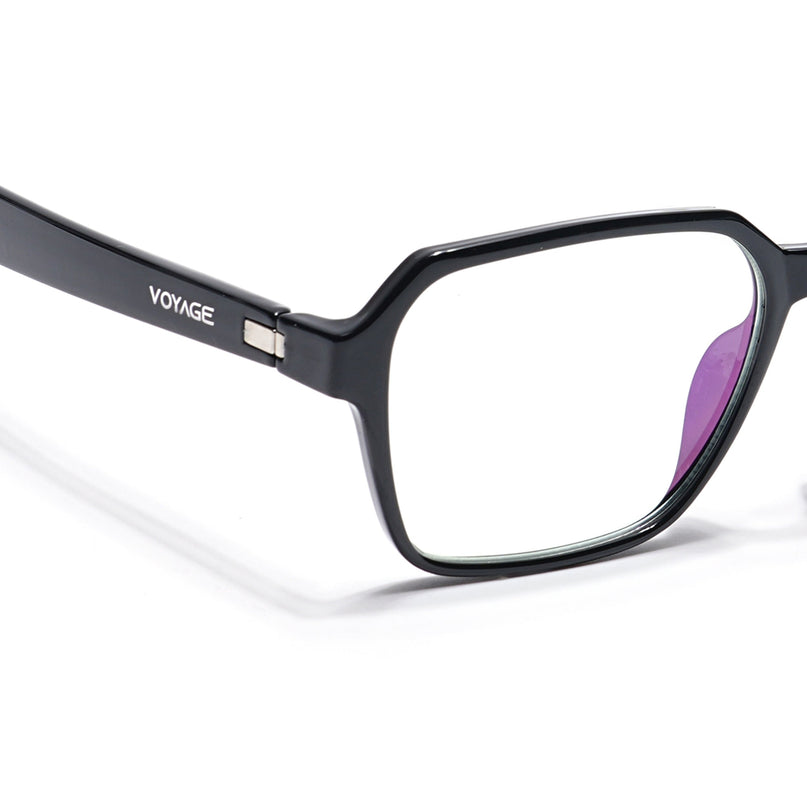 Voyage Visionary Shine Black Square Eyeglasses for Men & Women - SLMG6380-C2