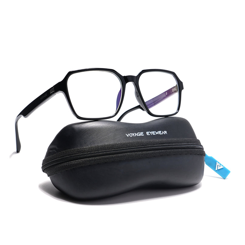 Voyage Visionary Shine Black Square Eyeglasses for Men & Women - SLMG6380-C2