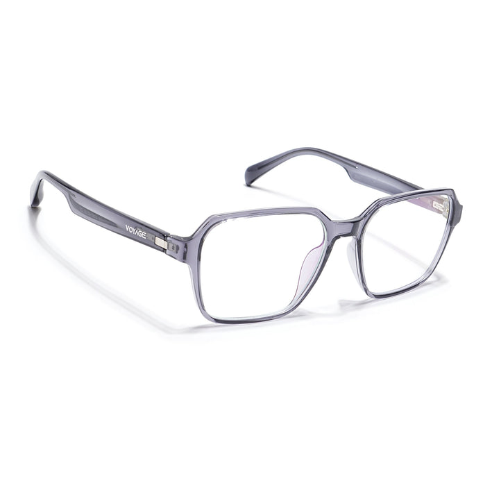 Voyage Visionary Grey Square Eyeglasses for Men & Women - SLMG6381-C3