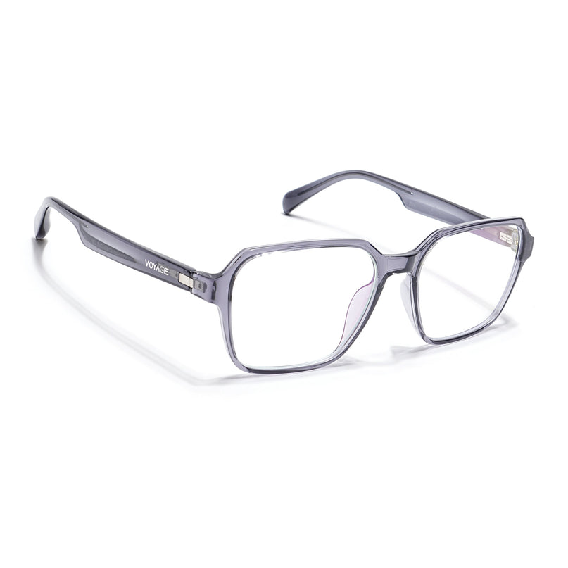 Voyage Visionary Grey Square Eyeglasses for Men & Women - SLMG6381-C3