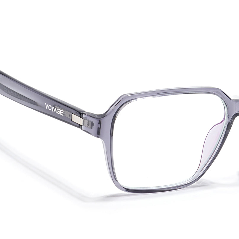 Voyage Visionary Grey Square Eyeglasses for Men & Women - SLMG6381-C3
