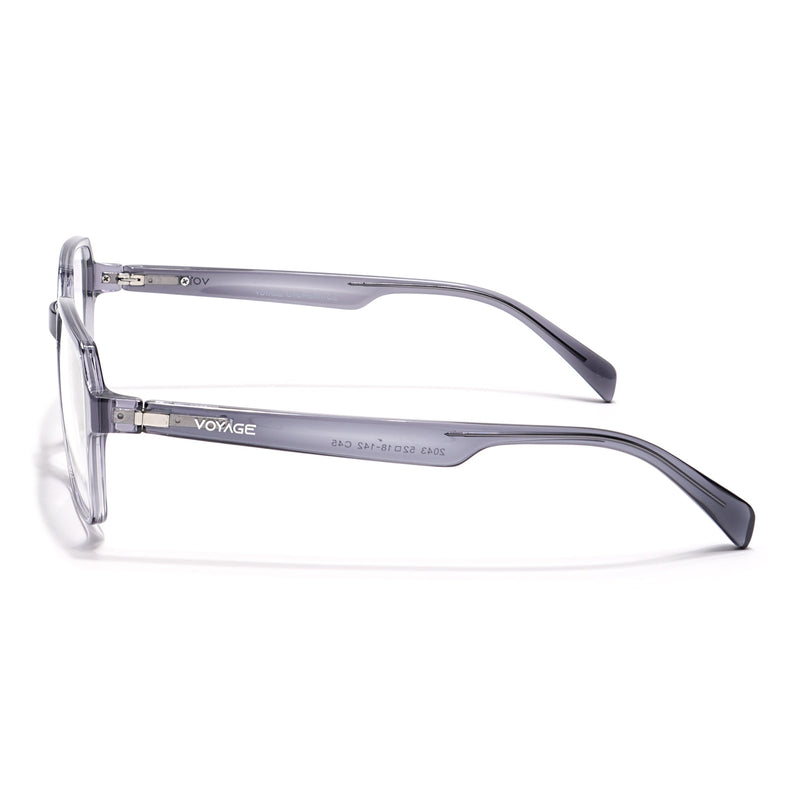 Voyage Visionary Grey Square Eyeglasses for Men & Women - SLMG6381-C3