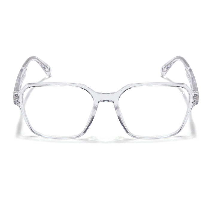Voyage Visionary Transparent Square Eyeglasses for Men & Women - SLMG6382-C4