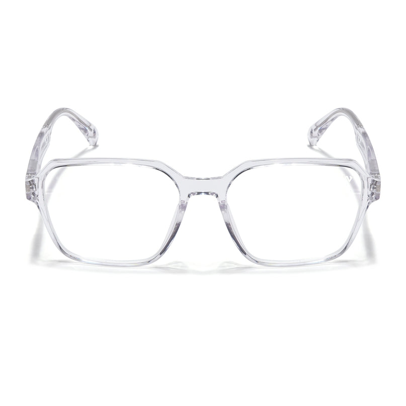 Voyage Visionary Transparent Square Eyeglasses for Men & Women - SLMG6382-C4