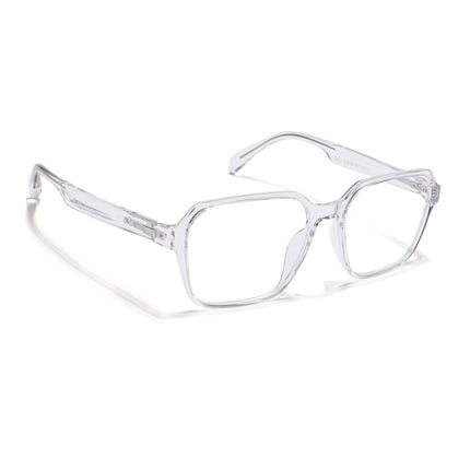 Voyage Visionary Transparent Square Eyeglasses for Men & Women - SLMG6382-C4