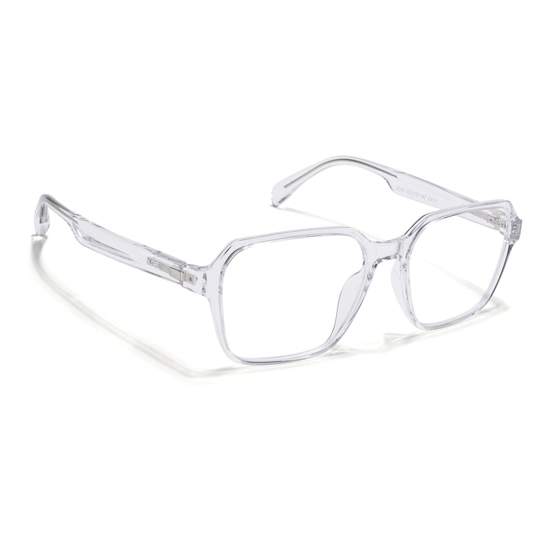 Voyage Visionary Transparent Square Eyeglasses for Men & Women - SLMG6382-C4