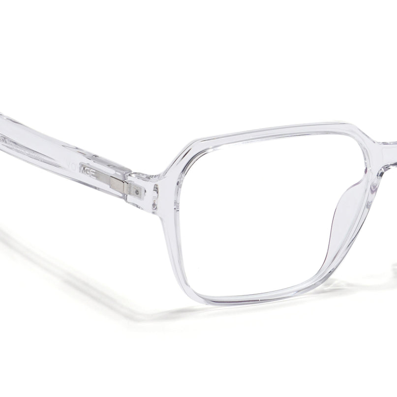 Voyage Visionary Transparent Square Eyeglasses for Men & Women - SLMG6382-C4
