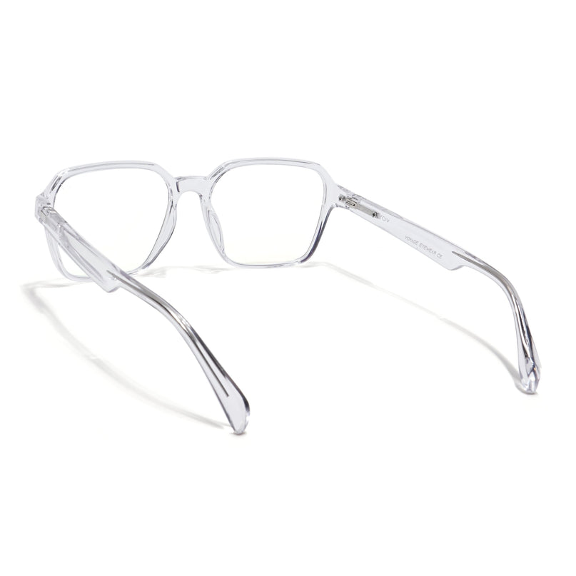 Voyage Visionary Transparent Square Eyeglasses for Men & Women - SLMG6382-C4