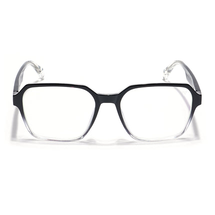 Voyage Visionary Black & Transparent Square Eyeglasses for Men & Women - SLMG6383-C5