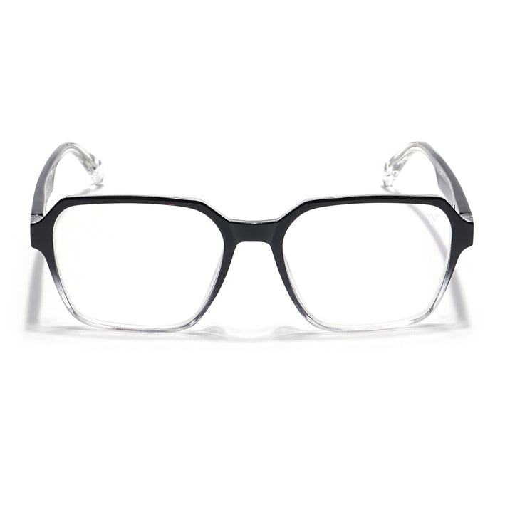 Voyage Visionary Black & Transparent Square Eyeglasses for Men & Women - SLMG6383-C5