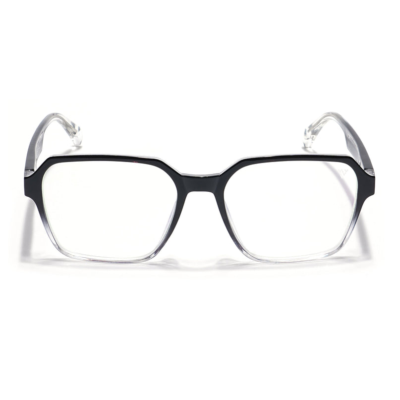 Voyage Visionary Black & Transparent Square Eyeglasses for Men & Women - SLMG6383-C5
