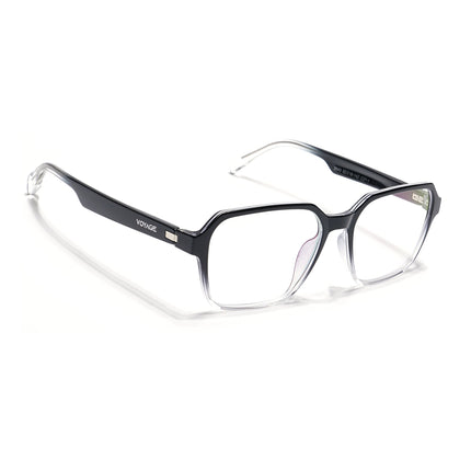 Voyage Visionary Black & Transparent Square Eyeglasses for Men & Women - SLMG6383-C5