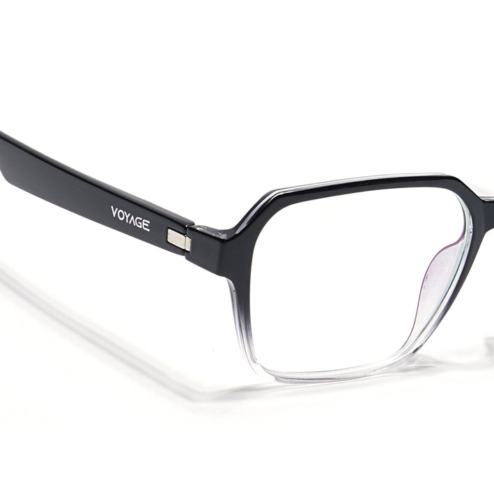 Voyage Visionary Black & Transparent Square Eyeglasses for Men & Women - SLMG6383-C5