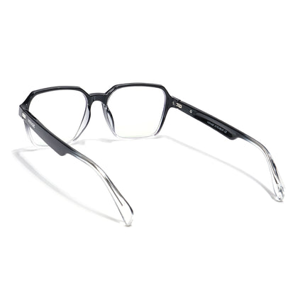 Voyage Visionary Black & Transparent Square Eyeglasses for Men & Women - SLMG6383-C5