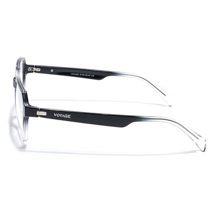 Voyage Visionary Black & Transparent Square Eyeglasses for Men & Women - SLMG6383-C5
