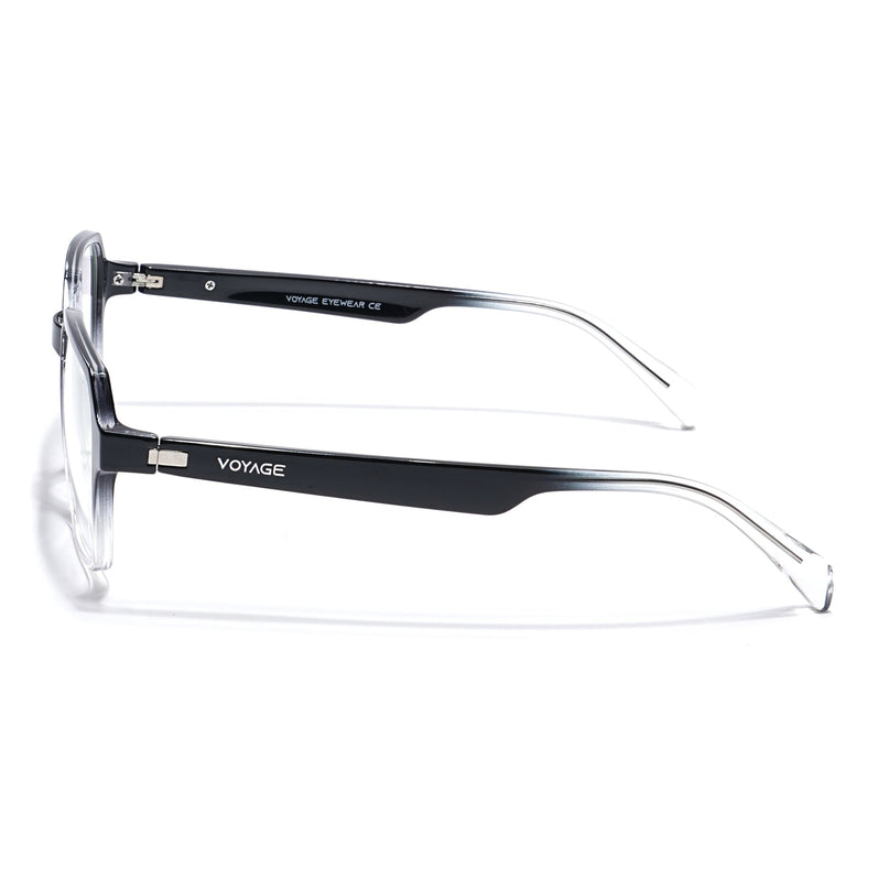 Voyage Visionary Black & Transparent Square Eyeglasses for Men & Women - SLMG6383-C5