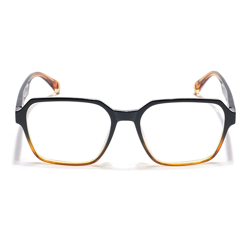 Voyage Visionary Black & Brown Square Eyeglasses for Men & Women - SLMG6384-C6