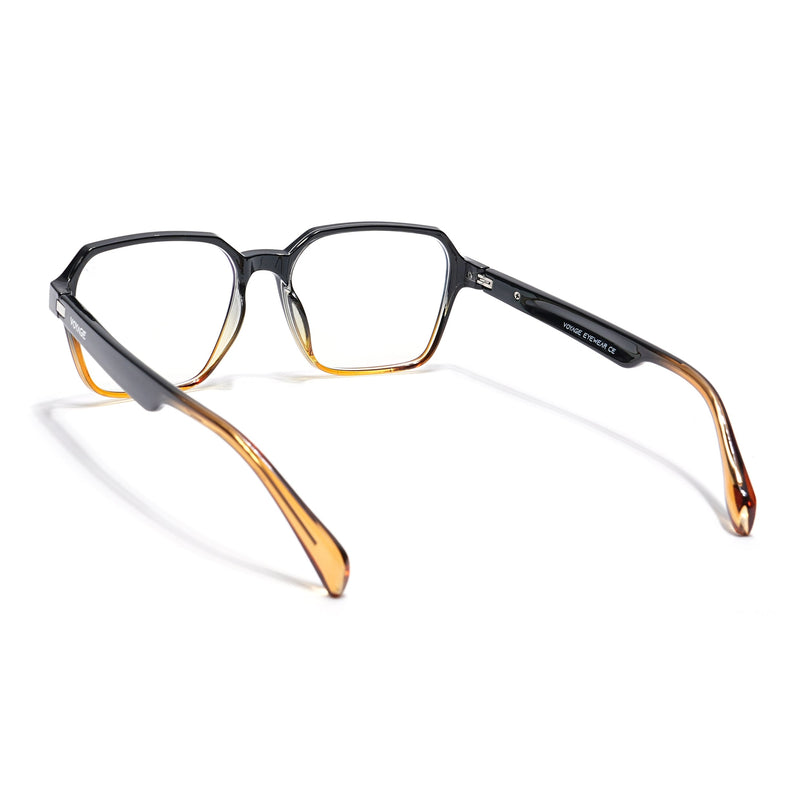 Voyage Visionary Black & Brown Square Eyeglasses for Men & Women - SLMG6384-C6