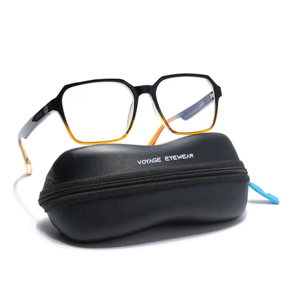 Voyage Visionary Black & Brown Square Eyeglasses for Men & Women - SLMG6384-C6