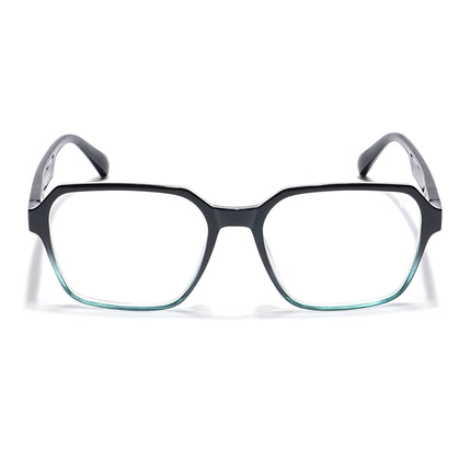 Voyage Visionary Black & Light Blue Square Eyeglasses for Men & Women - SLMG6385-C7