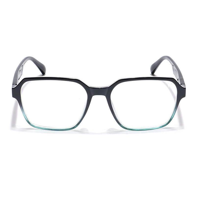 Voyage Visionary Black & Light Blue Square Eyeglasses for Men & Women - SLMG6385-C7