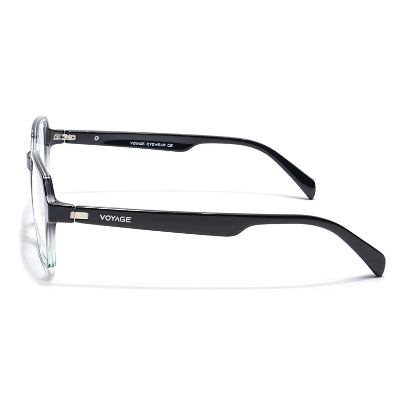 Voyage Visionary Black & Light Blue Square Eyeglasses for Men & Women - SLMG6385-C7