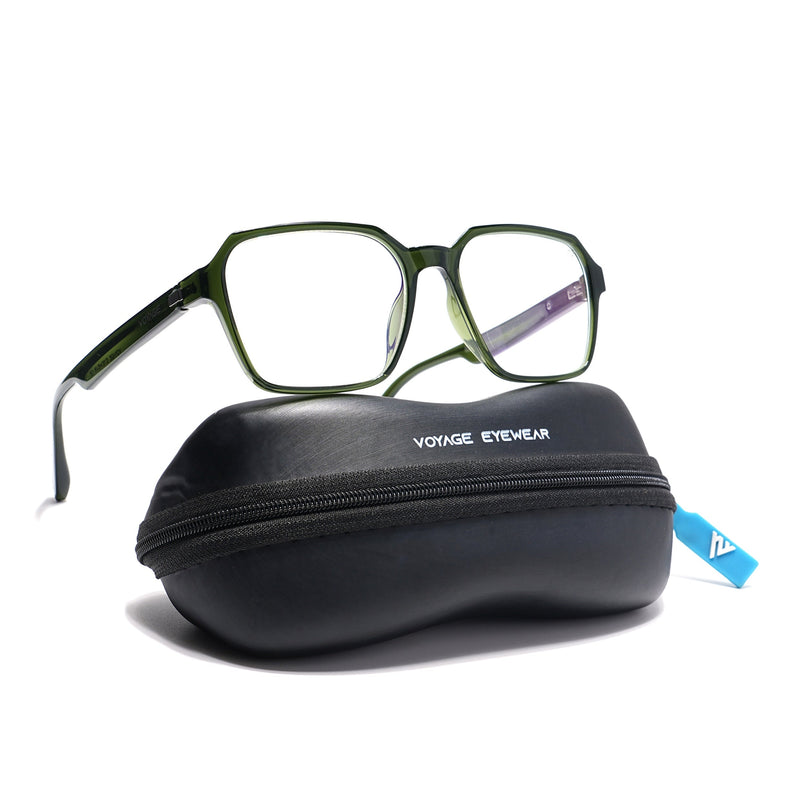 Voyage Visionary Olive Square Eyeglasses for Men & Women - SLMG6386-C8