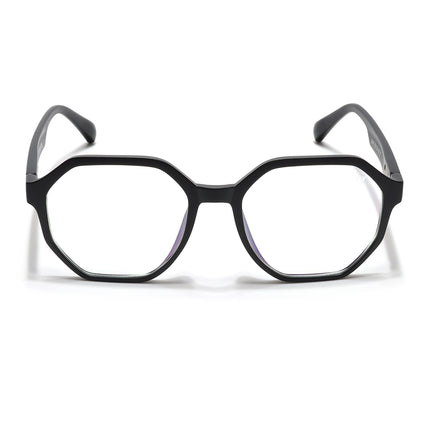 Voyage Visionary Select Matt Black Geometric Eyeglasses for Men & Women - SLMG6461-C1