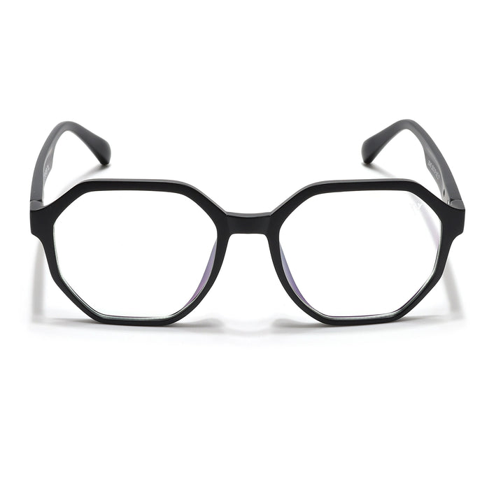 Voyage Visionary Select Matt Black Geometric Eyeglasses for Men & Women - SLMG6461-C1