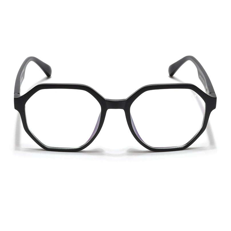Voyage Visionary Select Matt Black Geometric Eyeglasses for Men & Women - SLMG6461-C1