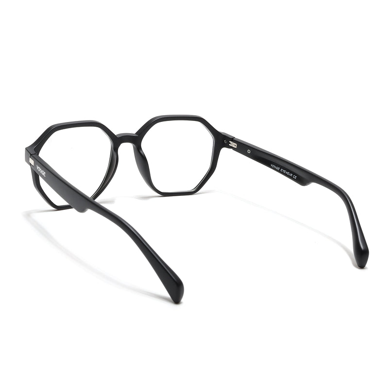 Voyage Visionary Select Matt Black Geometric Eyeglasses for Men & Women - SLMG6461-C1