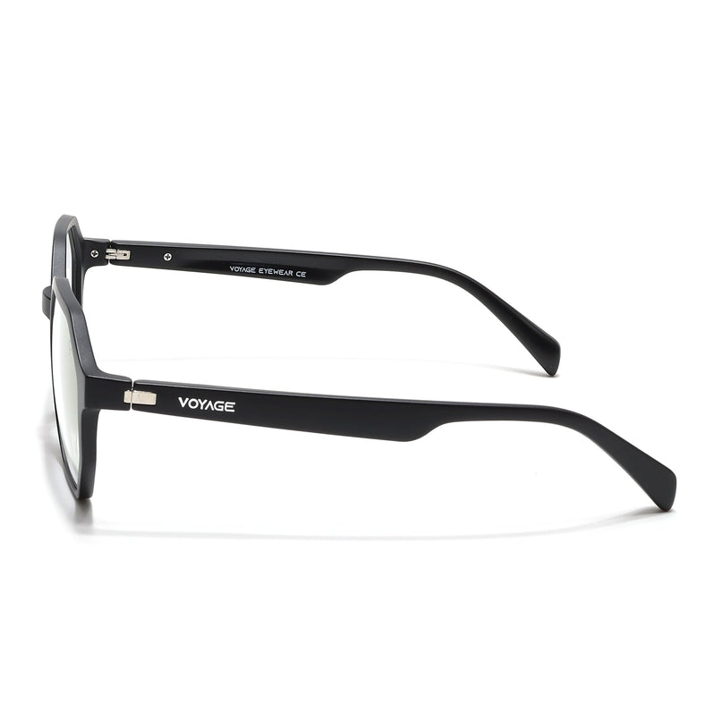 Voyage Visionary Select Matt Black Geometric Eyeglasses for Men & Women - SLMG6461-C1