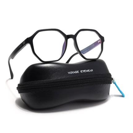 Voyage Visionary Select Matt Black Geometric Eyeglasses for Men & Women - SLMG6461-C1