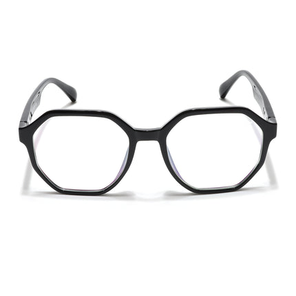 Voyage Visionary Select Shine Black Geometric Eyeglasses for Men & Women - SLMG6462-C2
