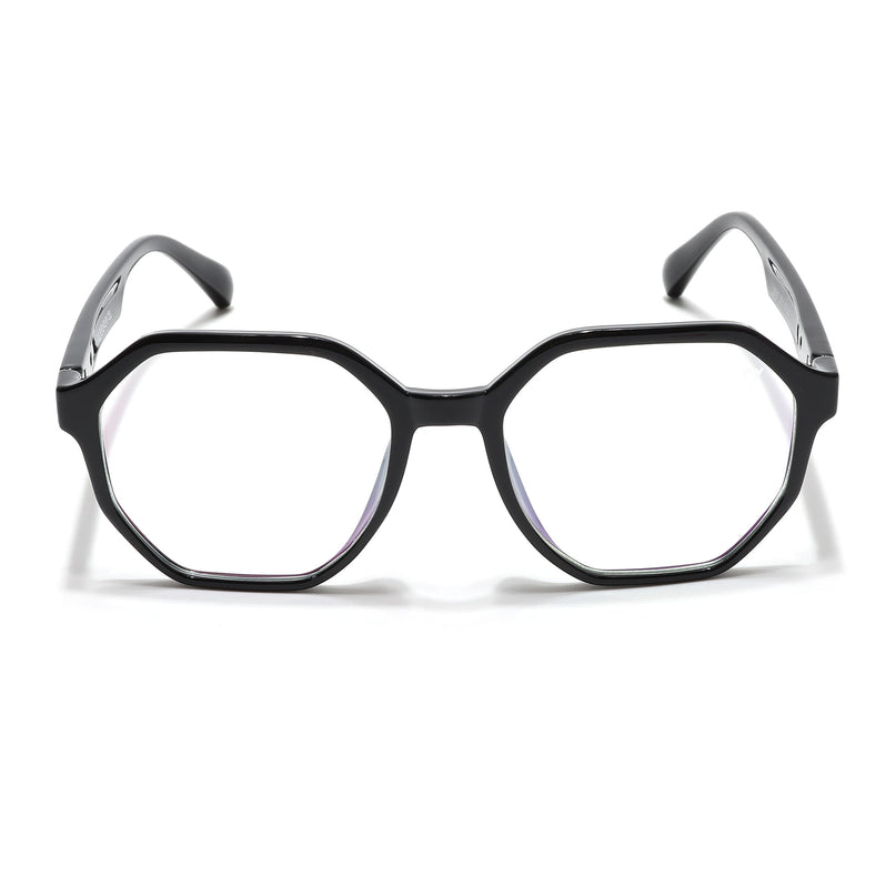 Voyage Visionary Select Shine Black Geometric Eyeglasses for Men & Women - SLMG6462-C2