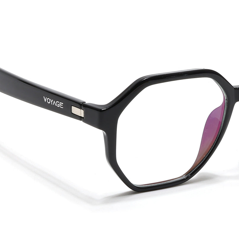 Voyage Visionary Select Shine Black Geometric Eyeglasses for Men & Women - SLMG6462-C2