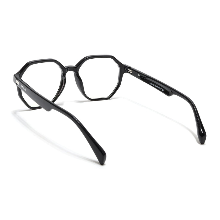 Voyage Visionary Select Shine Black Geometric Eyeglasses for Men & Women - SLMG6462-C2
