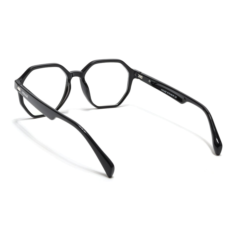 Voyage Visionary Select Shine Black Geometric Eyeglasses for Men & Women - SLMG6462-C2