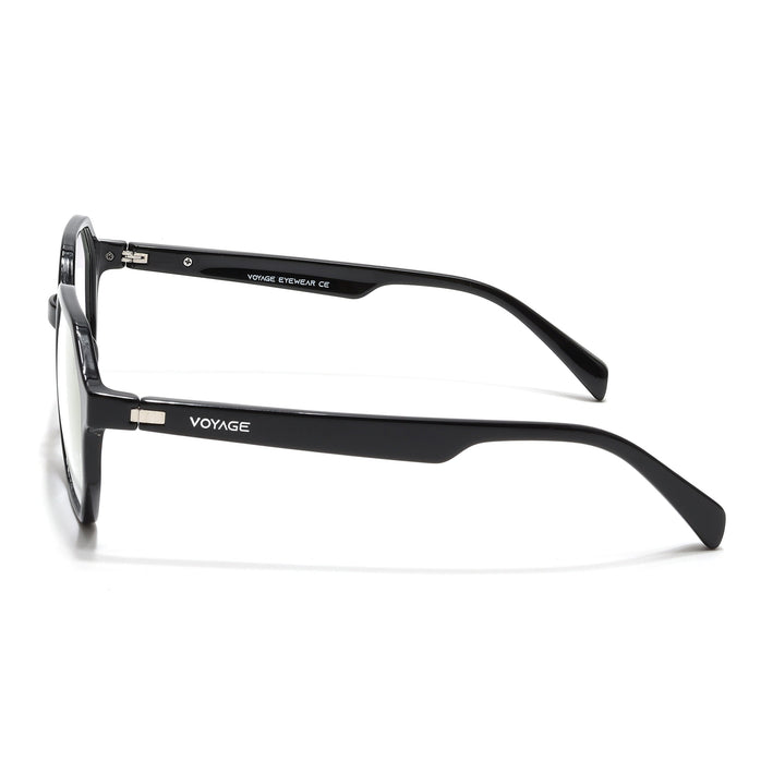 Voyage Visionary Select Shine Black Geometric Eyeglasses for Men & Women - SLMG6462-C2