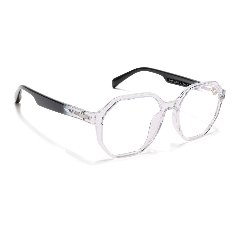 Voyage Visionary Select Transparent Geometric Eyeglasses for Men & Women - SLMG6463-C3