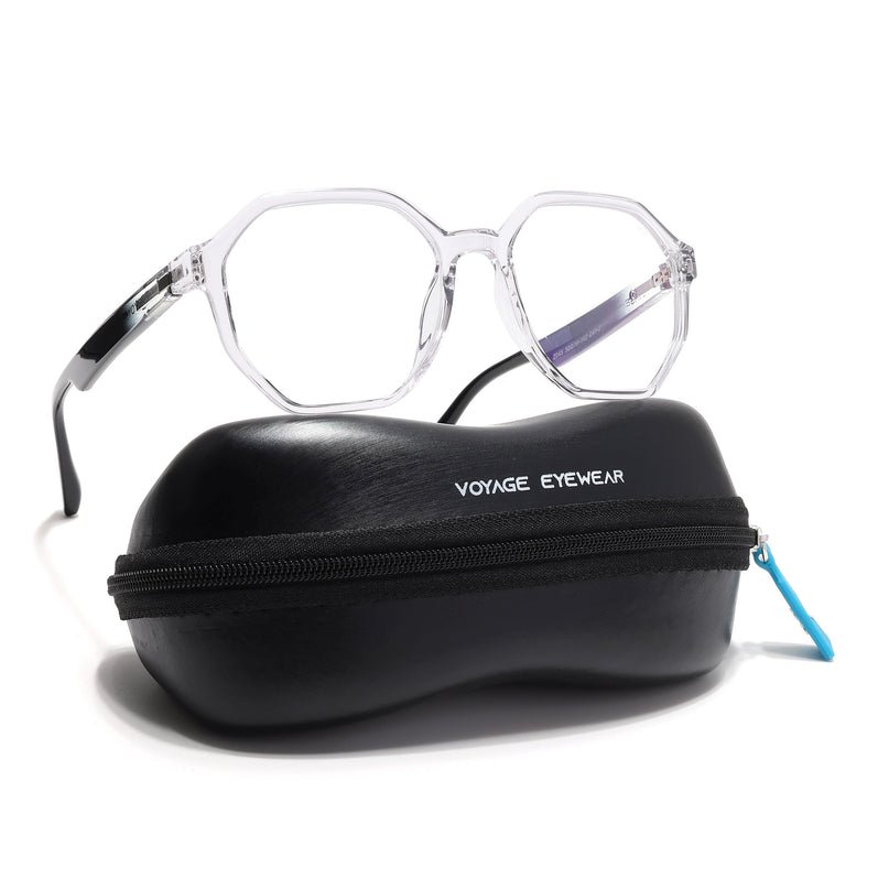 Voyage Visionary Select Transparent Geometric Eyeglasses for Men & Women - SLMG6463-C3