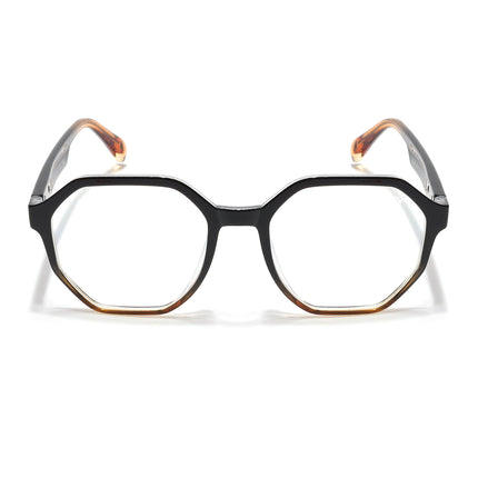 Voyage Visionary Select Black & Brown Geometric Eyeglasses for Men & Women - SLMG6464-C4