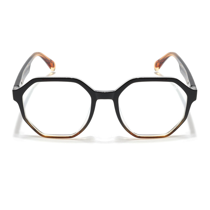 Voyage Visionary Select Black & Brown Geometric Eyeglasses for Men & Women - SLMG6464-C4