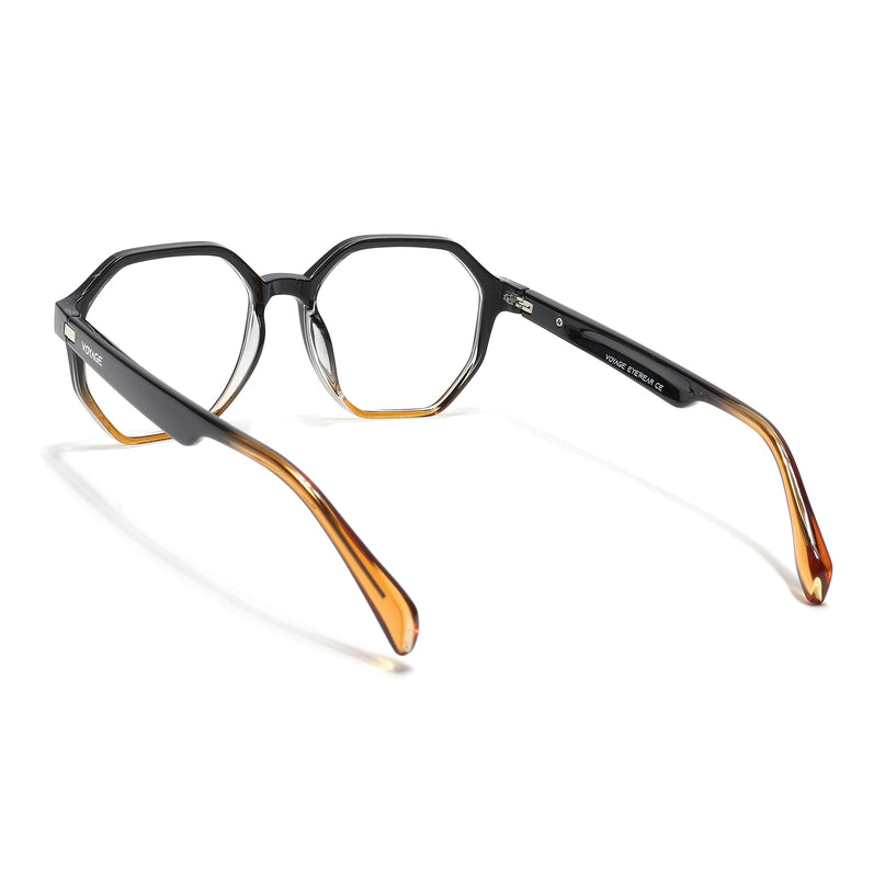 Voyage Visionary Select Black & Brown Geometric Eyeglasses for Men & Women - SLMG6464-C4