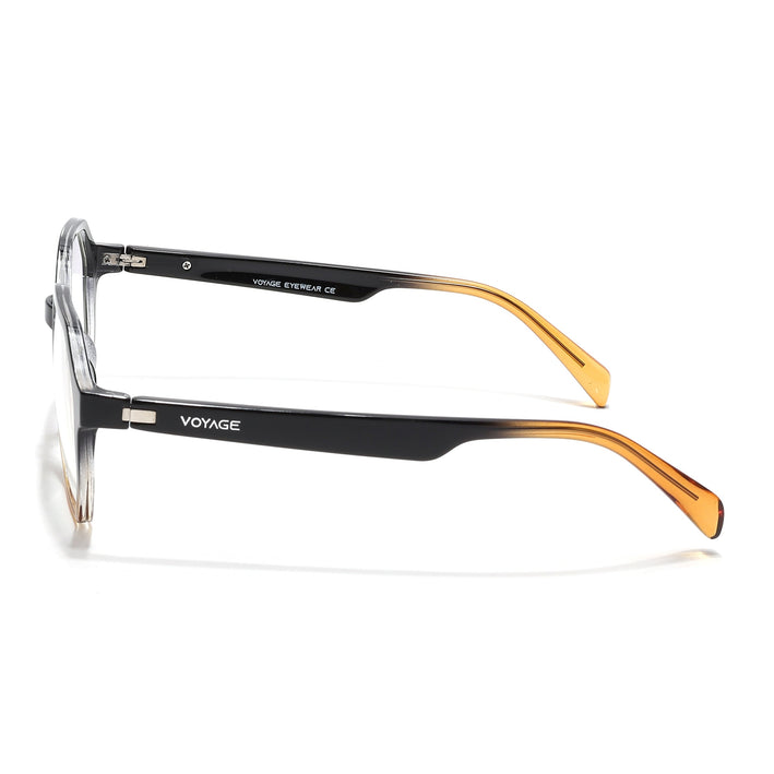 Voyage Visionary Select Black & Brown Geometric Eyeglasses for Men & Women - SLMG6464-C4