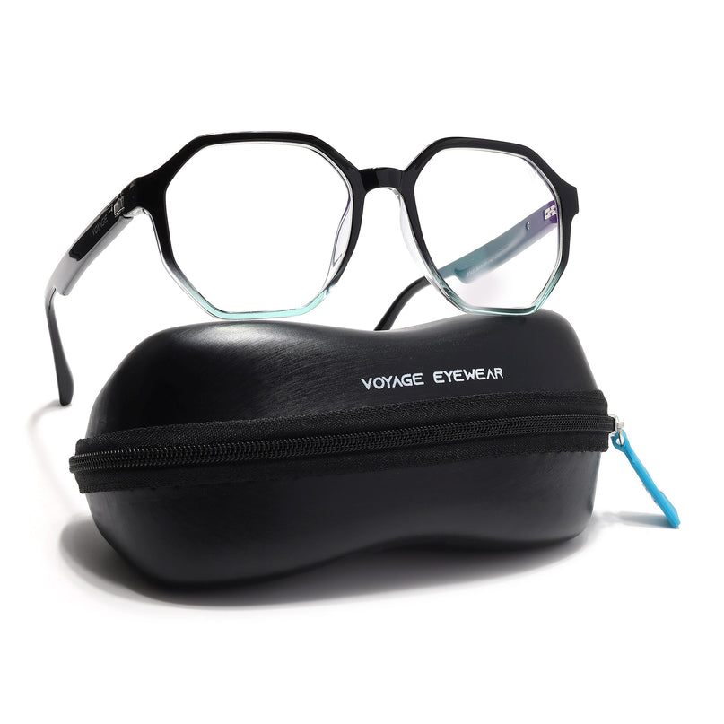 Voyage Visionary Select Black & Blue Geometric Eyeglasses for Men & Women - SLMG6465-C5