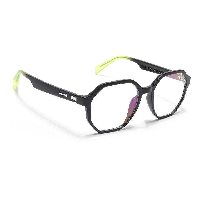 Voyage Visionary Select Matt Black Geometric Eyeglasses for Men & Women - SLMG6466-C6