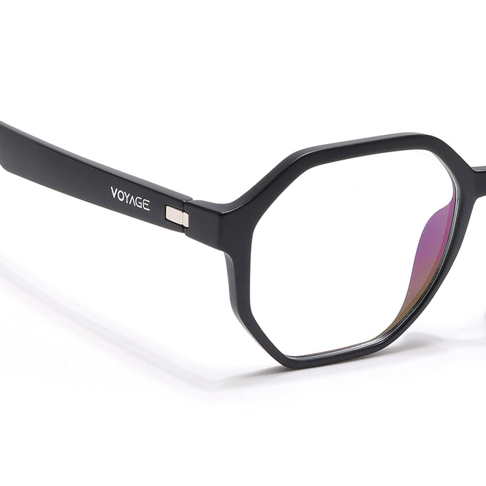 Voyage Visionary Select Matt Black Geometric Eyeglasses for Men & Women - SLMG6466-C6
